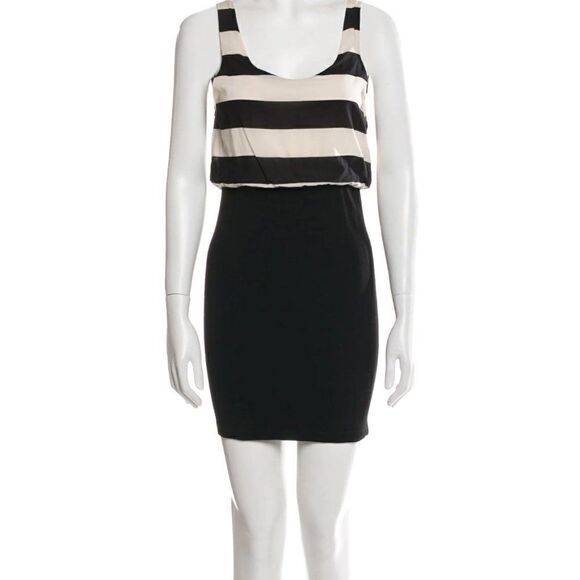 Alice + Olivia Striped Silk Mini Dress - Picture 1 of 8